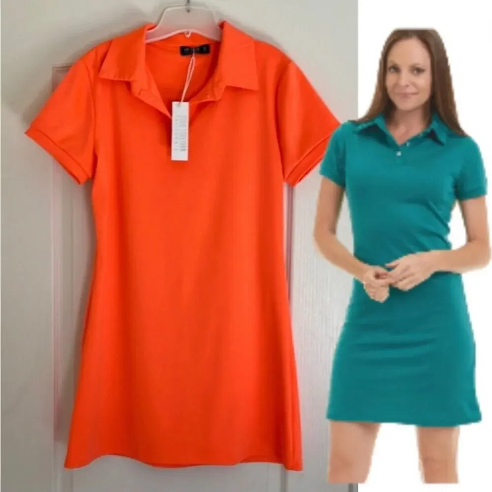 Come Together California Golf Tennis Neon Orange Tshirt Dress Women’s Size M NWT - Picture 10 of 10